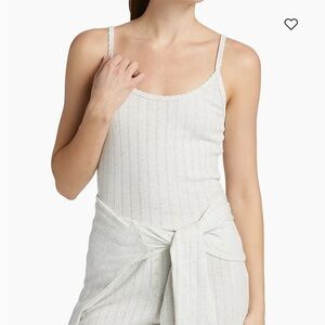 Leset Pointelle Grey Tank